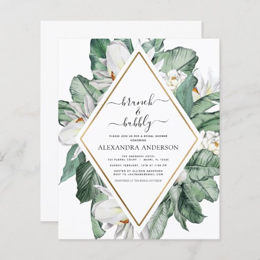 Tropischer Brunch & Bubbly Brautparty (Vorne/Hinten)