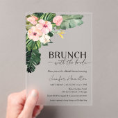 Tropischer Brunch mit Bride-Brautparty Acryleinladungen (Insitu (Handheld))