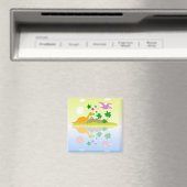 Tropischer Cartoon Dinosaurs Island Kühlschrankmag Magnet (In Situ (Geschirrspüler))