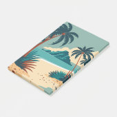 Tropischer Cartoon Post-it Klebezettel (angewinkelt)