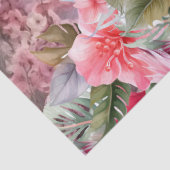 Tropischer Cherry Blossom & Pink Flamingos Dekoupa Seidenpapier (Detail)