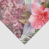 Tropischer Cherry Blossom & Pink Flamingos Dekoupa Seidenpapier (Detail)