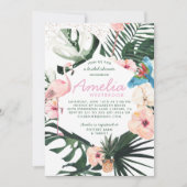 Tropischer Chic | Florale Brautparty-Einladung Einladung (Vorderseite)
