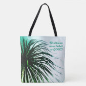 Tropischer Chic von Windblown Palm Tree Tasche (Vorderseite)