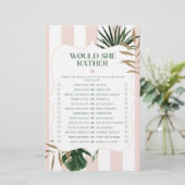 Tropischer Chic Wäre sie lieber Bridgame (Stehend Vorderseite)