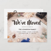 Tropischer Chic Wir haben die Beach Muschel neu Ad Ankündigungspostkarte (Vorne/Hinten)