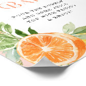 Tropischer Citrus Brautparty Mimosa Bar Sign Poster (Ecke)