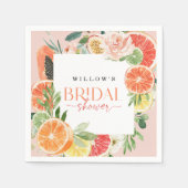 Tropischer Citrus Brautparty Napkin Serviette (Vorderseite)