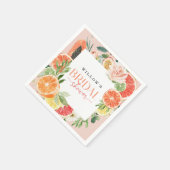Tropischer Citrus Brautparty Napkin Serviette (Ecke)