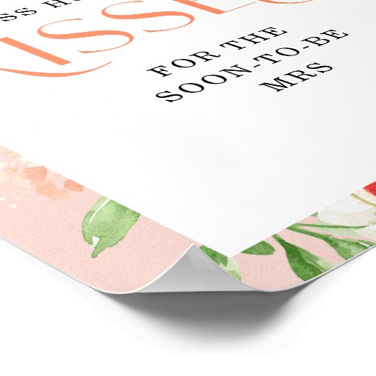 Tropischer Citrus Brautparty Wie viele Küsse singe Poster (Ecke)