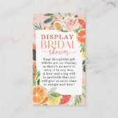 Tropischer Citrus Display Brautparty Card Begleitkarte (Vorderseite)