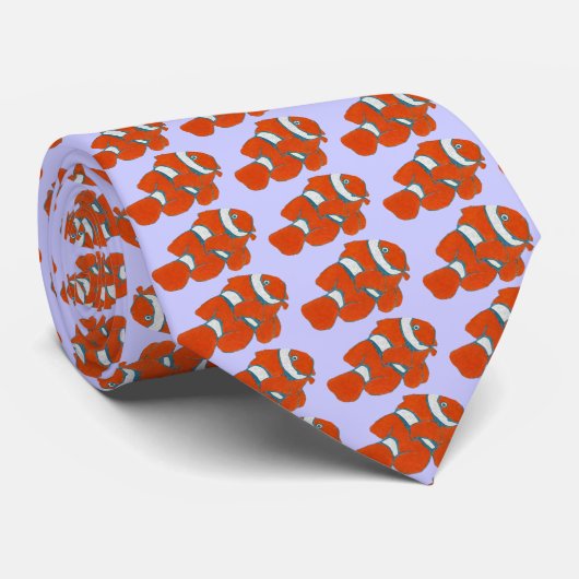 Tropischer Clownfisch aus Salzwasser Krawatte (Gerollt)