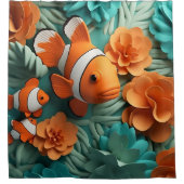 Tropischer Clownstrand Duschvorhang (Vorderseite)