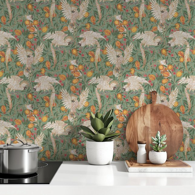 Tropischer Cockatoo-Garten Tapete (Von Creator hochgeladen)