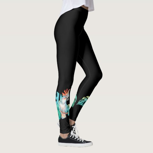 Tropischer Cockatoo-Papagei Leggings (Rechts)