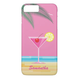 Tropischer Cocktail & Beach iPhone 7 Plus - pink iPhone 8 Plus/7 Plus Hülle