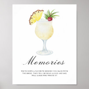 Tropischer Cocktail - Erinnerungen an die Braut Poster