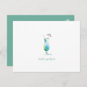 Tropischer Cocktail Feiertagspostkarte (Vorne/Hinten)