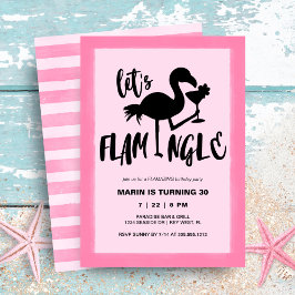 Tropischer Cocktail Flamingo Flamingle Geburtstag Einladung