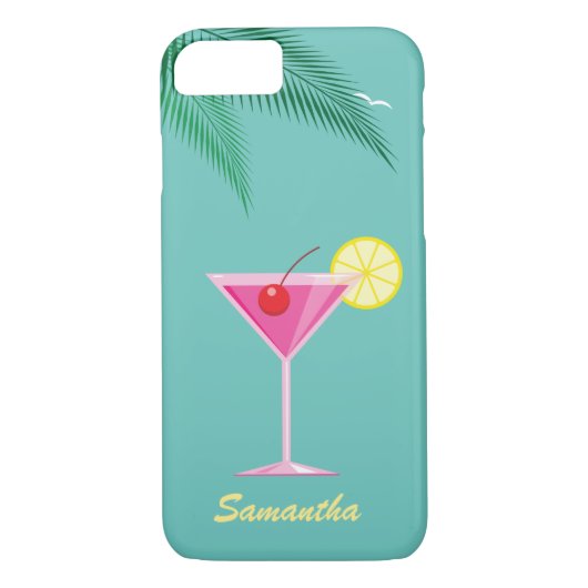 Tropischer Cocktail iPhone 7 Fall - Türkis Case-Mate iPhone Hülle (Rückseite)