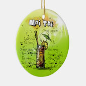 Tropischer Cocktail Keramik Ornament (Rechts)