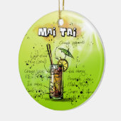 Tropischer Cocktail Keramik Ornament (Links)