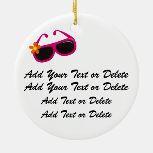 Tropischer Cocktail Keramik Ornament (Hinten)