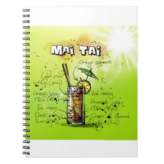 Tropischer Cocktail Notizblock (Vorderseite)