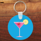 Tropischer Cocktail-Schlüsselanhänger Schlüsselanhänger (Vorderseite)