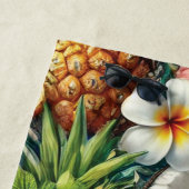 Tropischer Cocktail und Blumendesign Strandtuch (Beispiel)