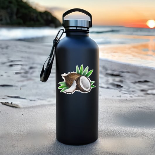 Tropischer Coconut-Die Sticker | Kokoskleber