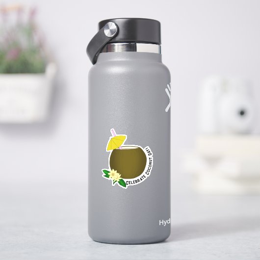 Tropischer Coconut Drink Aufkleber (HydroFlask)