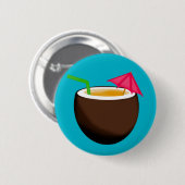 Tropischer Coconut Drink Button (Vorne & Hinten)