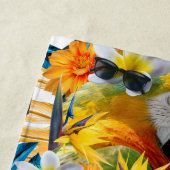 Tropischer Collagen-Papageimacaw-buntes Strandtuch (Beispiel)