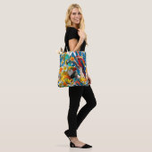 Tropischer Collagen-Papageimacaw-buntes Tasche (Am Model)