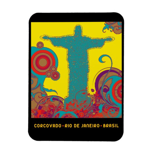 Tropischer Corcovado-Stil Magnet (Vertikal)