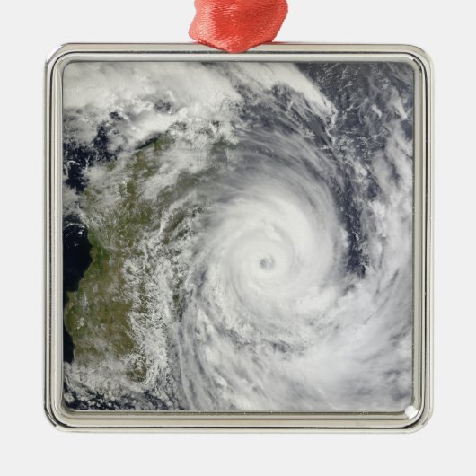 Tropischer Cyclone Gael von Madagaskar 2 Silbernes Ornament (Vorne)