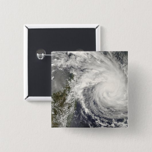 Tropischer Cyclone Ivan nähert sich Madagaskar Button (Vorne & Hinten)