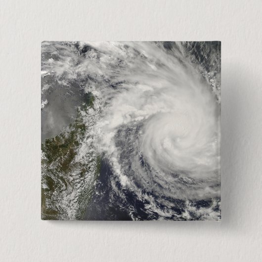 Tropischer Cyclone Ivan nähert sich Madagaskar Button (Vorderseite)