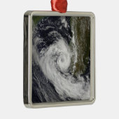 Tropischer Cyclone Izilda Silbernes Ornament (Rechts)