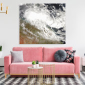 Tropischer Cyclone Olga über Nordostasien Leinwanddruck (Insitu (Wohnzimmer))