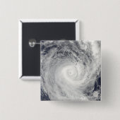 Tropischer Cyclone Oli vor der Küste von Tahiti Button (Vorne & Hinten)