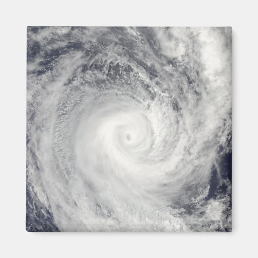 Tropischer Cyclone Oli vor der Küste von Tahiti Magnet (Vorne)
