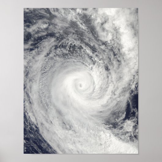 Tropischer Cyclone Oli vor der Küste von Tahiti Poster (Vorne)