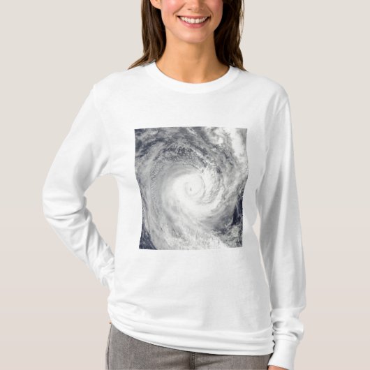 Tropischer Cyclone Oli vor der Küste von Tahiti T-Shirt (Vorderseite)