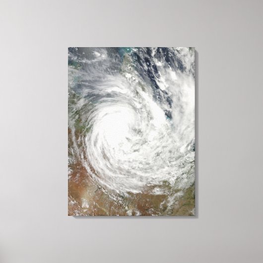 Tropischer Cyclone Yasi über Australien 2 Leinwanddruck (Vorderseite)