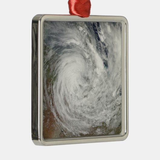 Tropischer Cyclone Yasi über Australien 2 Ornament Aus Metall (Rechts)