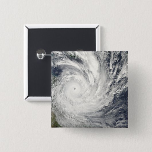 Tropischer Cyclone Yasi über Australien Button (Vorne & Hinten)