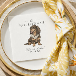 Tropischer Dachshund Hawaiianische Hochzeit Serviette
