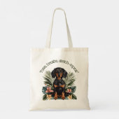 Tropischer Dachshund Zen Tragetasche (Rückseite)